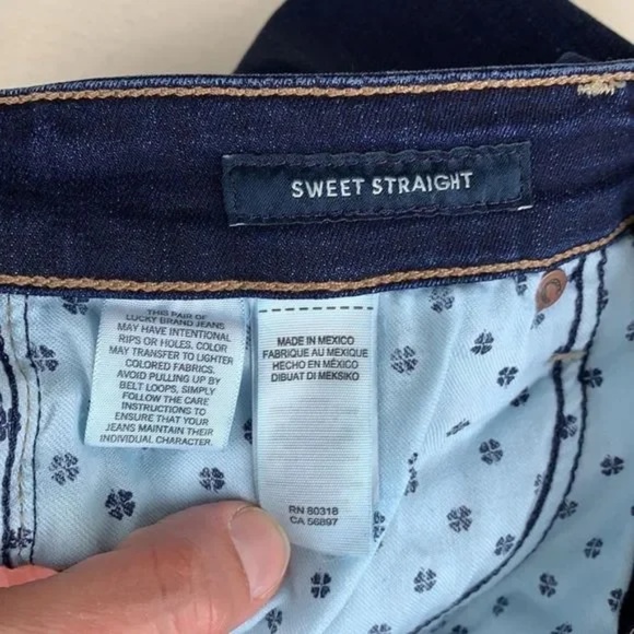 Lucky Brand Dark Wash Orta Premium Sweet Straight Ankle Jeans - Picture 8 of 10